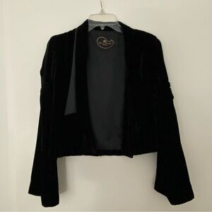 Etro Silk-blend Black Velvet Jacket
